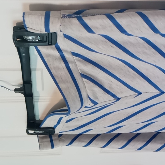 Soft Knit Gray with Blue Maxi Skirt Sz Large - Picture 2 of 7